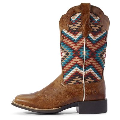 Ariat Round Up Willow - Western Laarzen DonkerBruin Dames - 13166-467